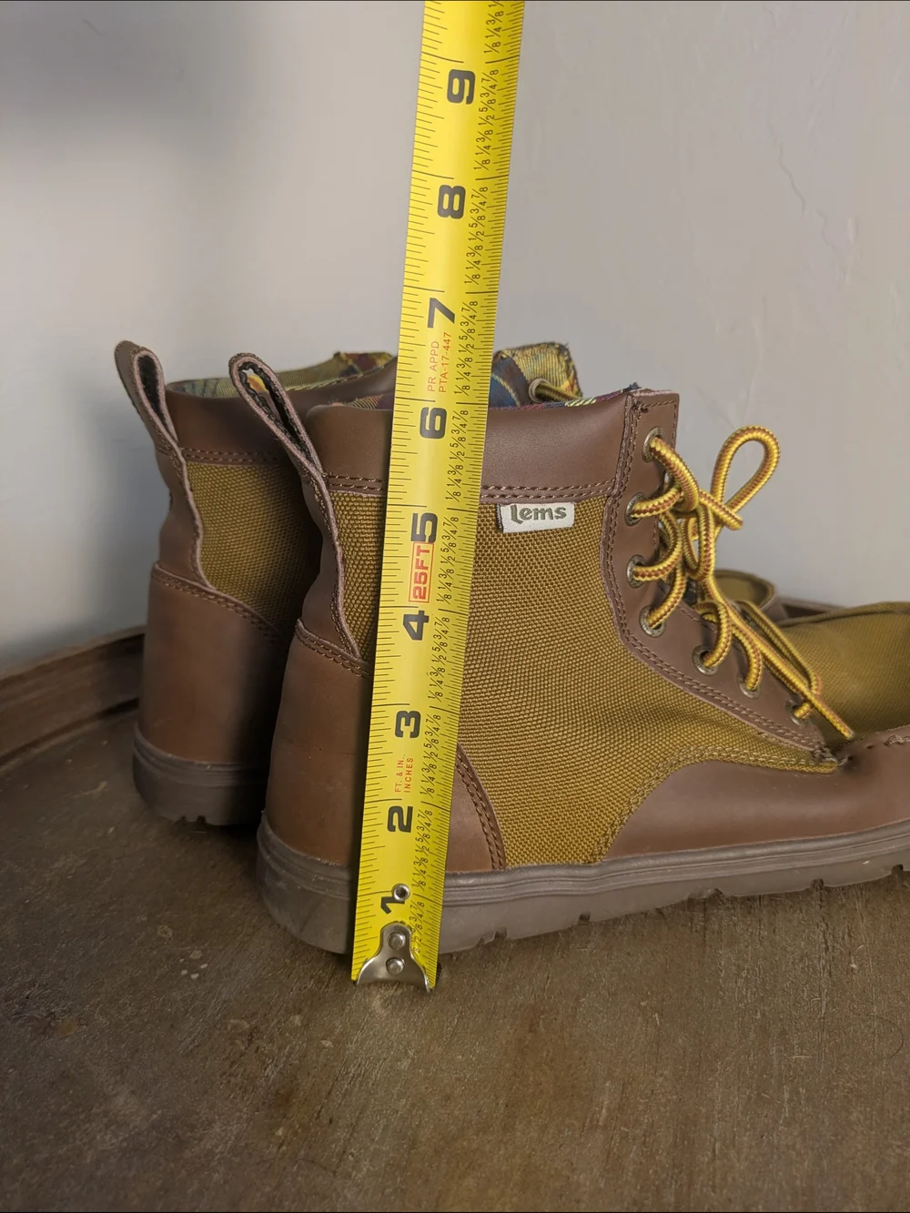 Lems Boulder Timber Colorway Canvas Leather Boots Minimalist Casual Sz:10